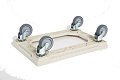 Přepravní vozík pod přepravky 600x400mm béžový - kolečka 100mm - nosnost 300kg